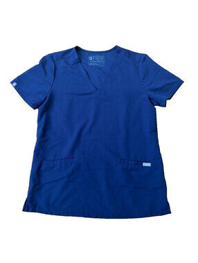 FIGS Navy Blue Medical Scrub Top Women's Size Small